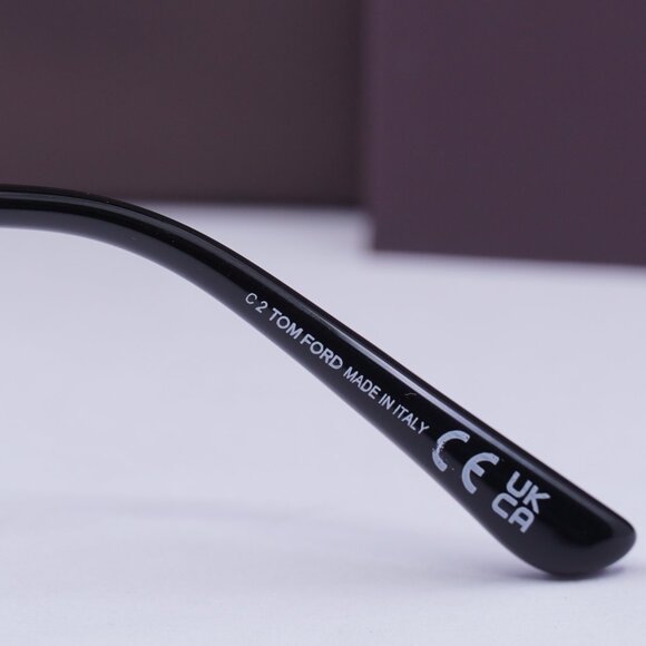 Tom Ford FT5943-B 003 Aviator Eyeglasses 56mm - Black/Gold/Blue Light Block - Picture 5 of 8